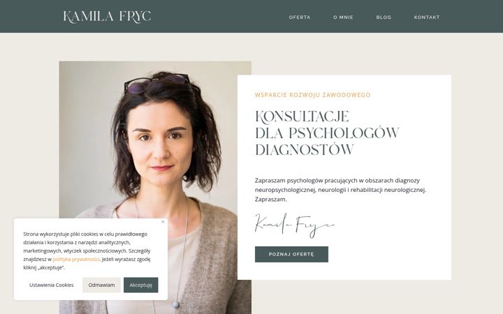 Screenshot of kamilafryc.pl