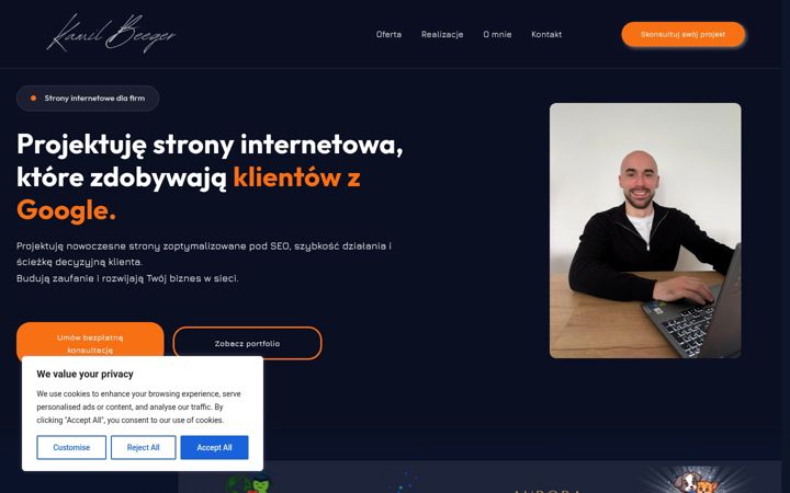 Screenshot of kamilbeeger.pl