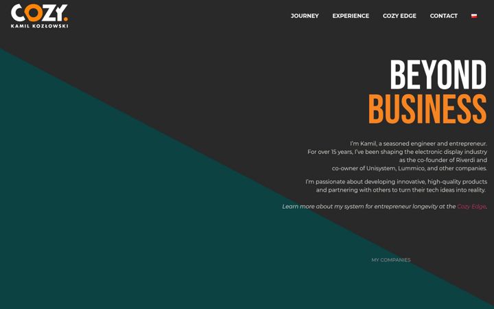 Screenshot of kamilcozy.com