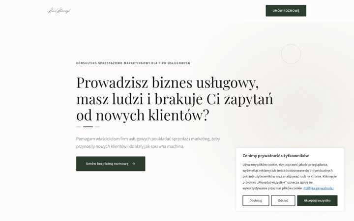 Screenshot of kamilkolarczyk.com
