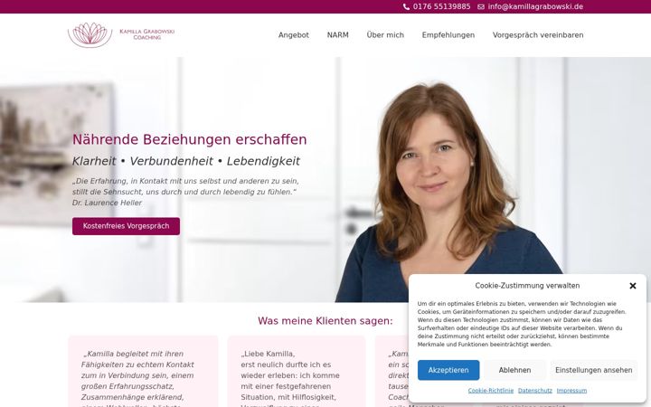 Screenshot of kamillagrabowski.de