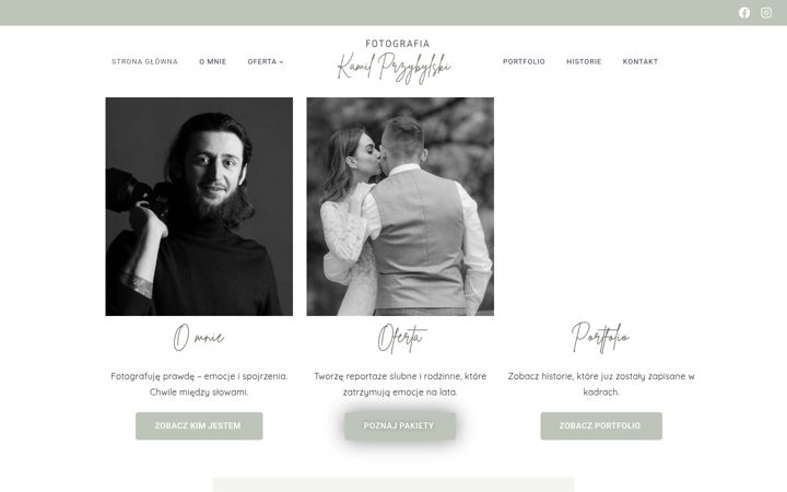 Screenshot of kamilprzybylskifoto.pl