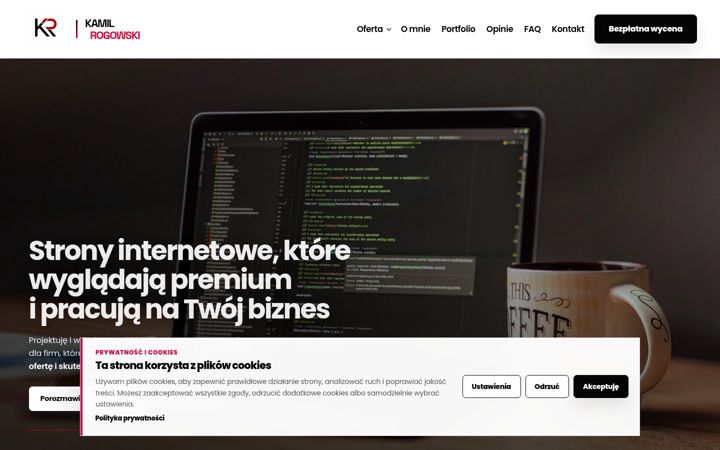 Screenshot of kamilrogowski.pl
