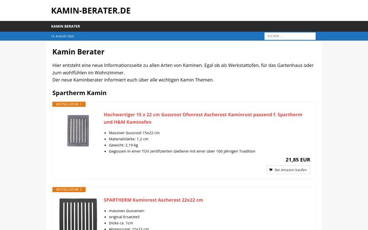 Screenshot of kamin-berater.de