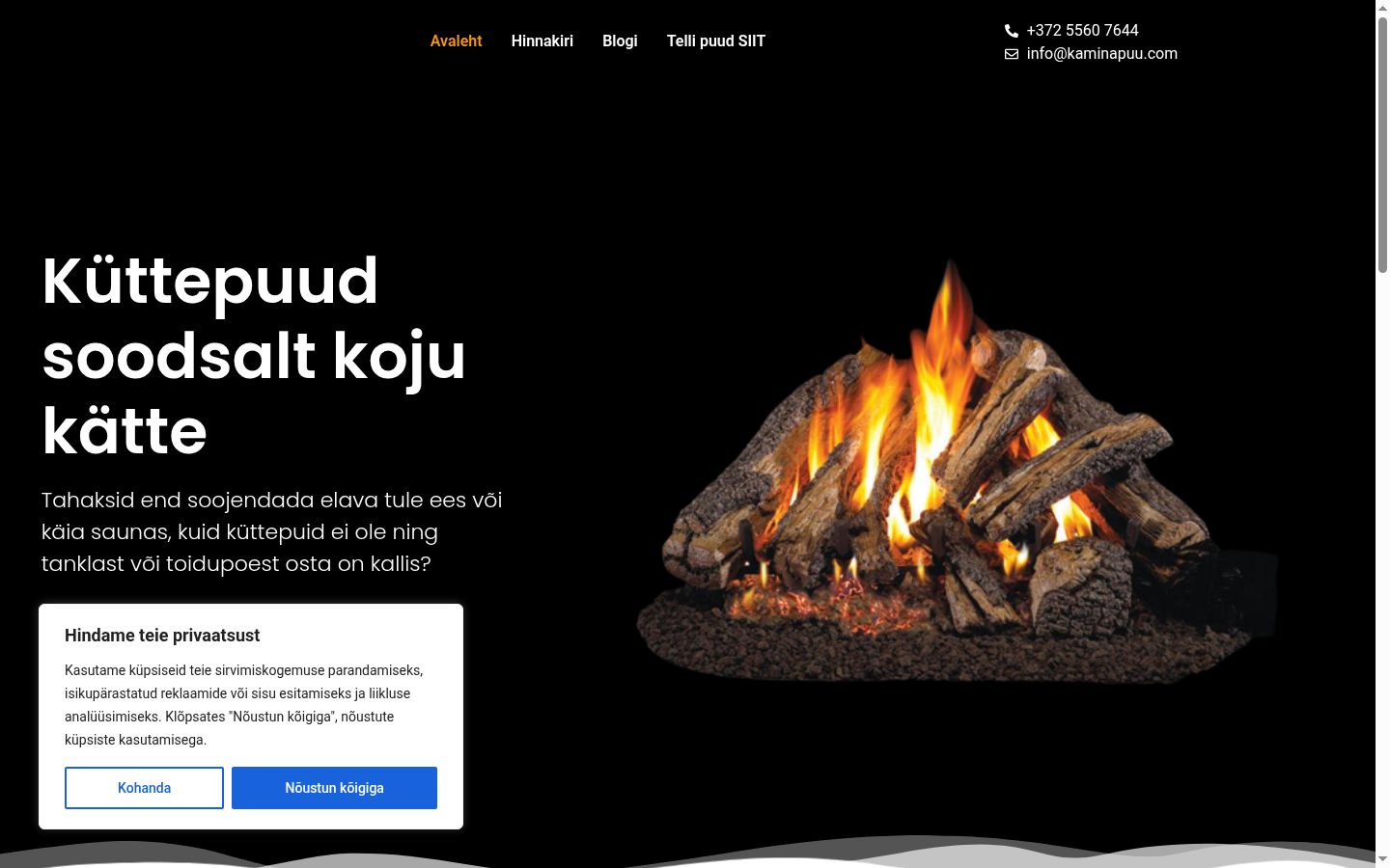 Sutikimo reklamjuostės, rodytos prieš bet kokią sąveiką, ekrano kopija