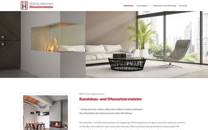 Screenshot di kaminbau-habermann.de