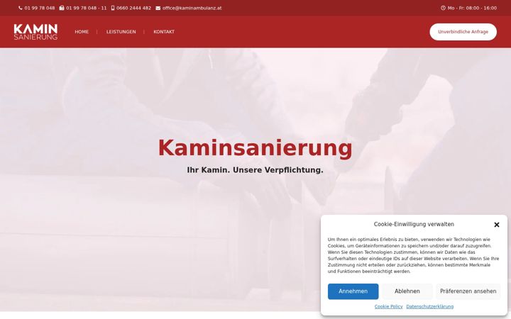 Screenshot of kaminbauen.at