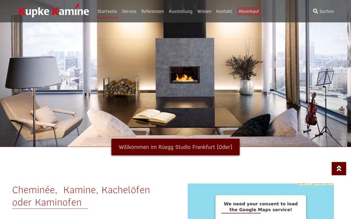 Screenshot of kamindesign-ffo.de