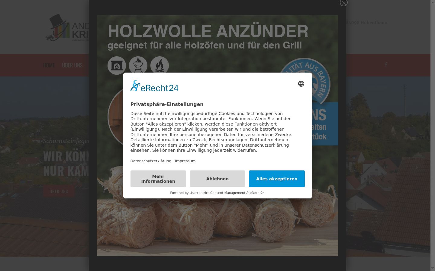 Zrzut ekranu banera zgody wyświetlanego przed jakąkolwiek interakcją