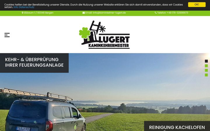 Screenshot of kaminkehrer-lugert.de