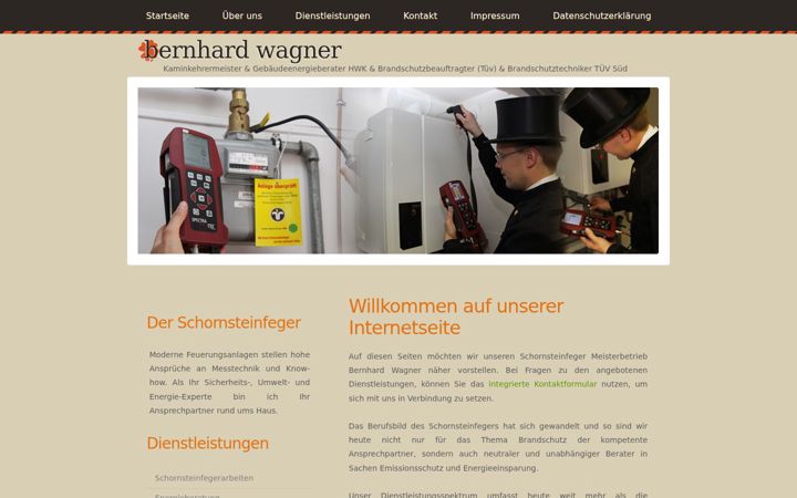 Screenshot of kaminkehrer-wagner.de