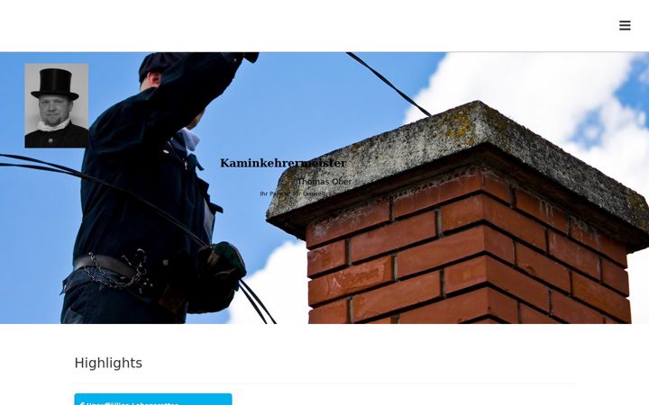 Screenshot of kaminkehrerwelt-ober.de