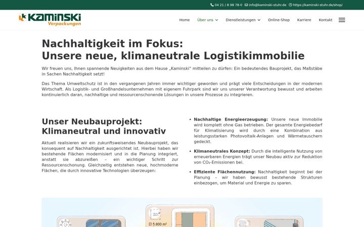 Screenshot of kaminski-stuhr.de