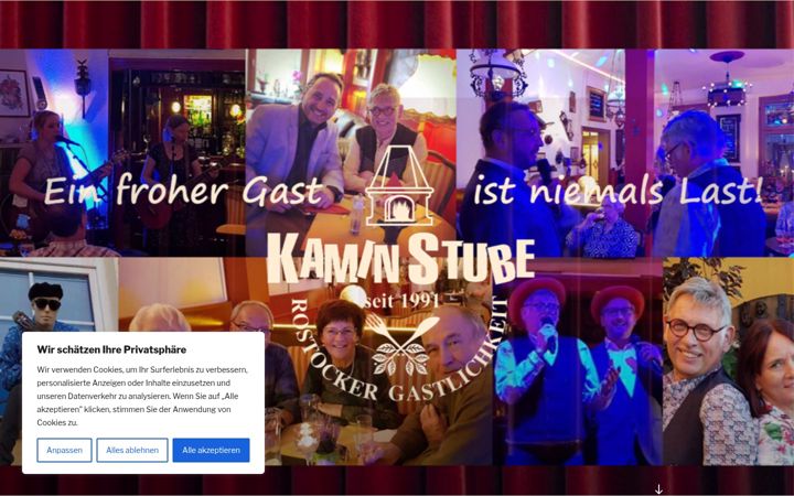 Screenshot of kaminstube-rostock.de
