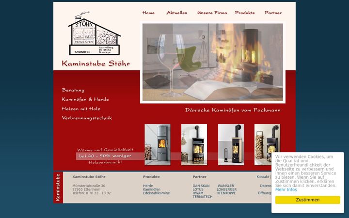 Screenshot of kaminstube-stoehr.de
