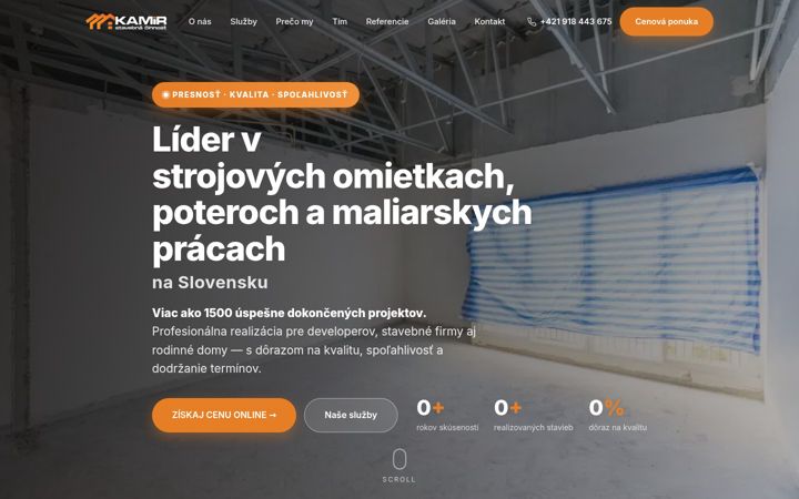 Screenshot of kamir.sk