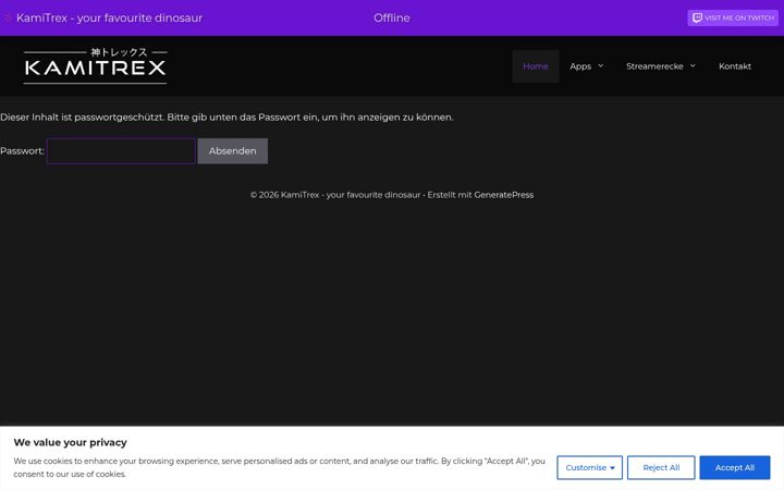Screenshot of kamitrex.de