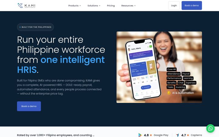 Screenshot of kamiworkforce.com