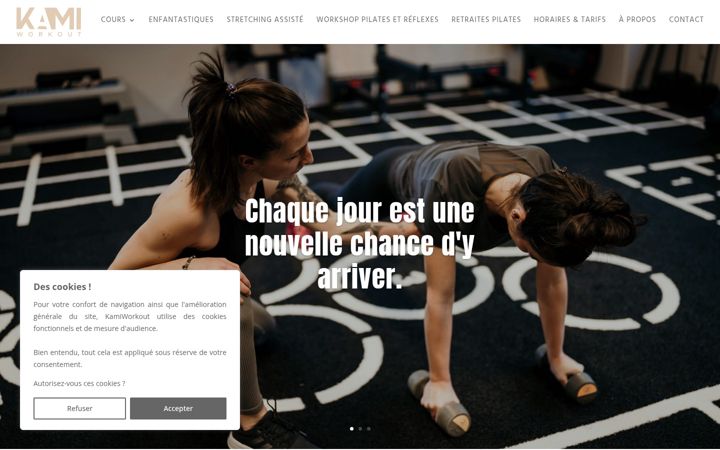 Screenshot of kamiworkout.ch