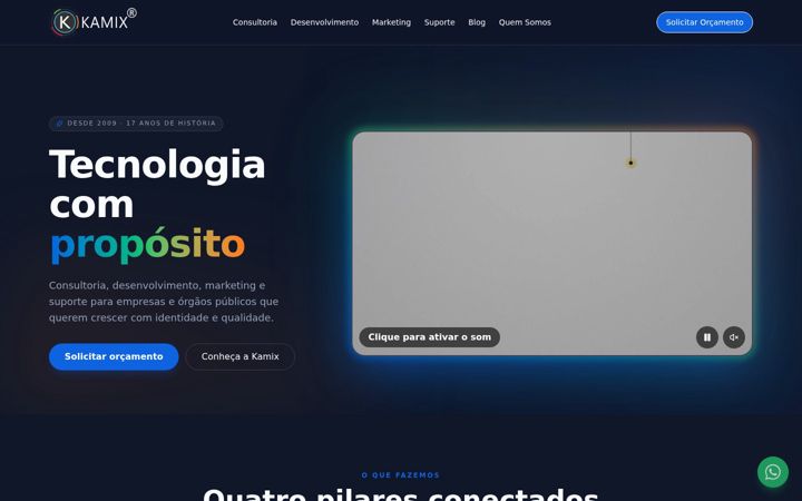 Screenshot of kamix.com.br