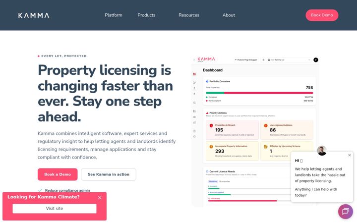 Screenshot of kammadata.com