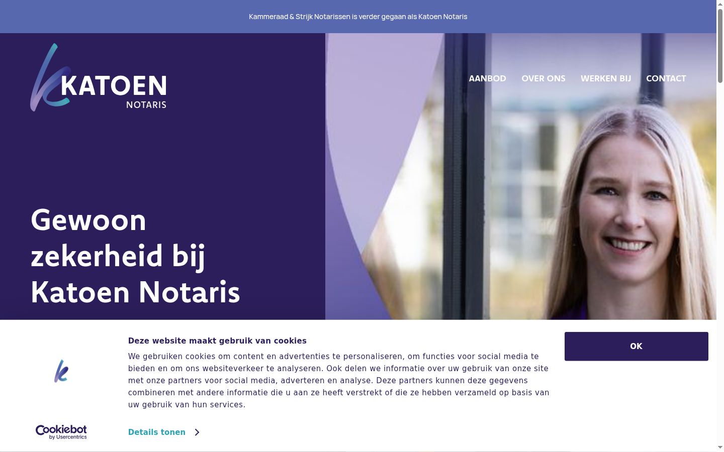 Screenshot des Einwilligungsbanners vor jeglicher Interaktion