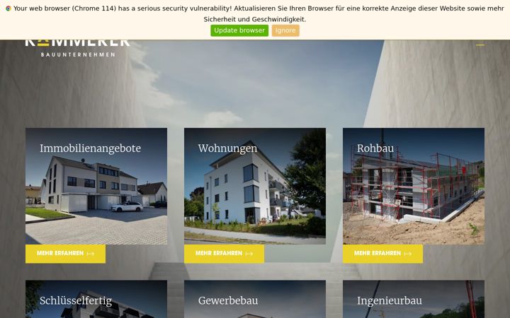 Ekraanipilt saidist kammerer-bau.de