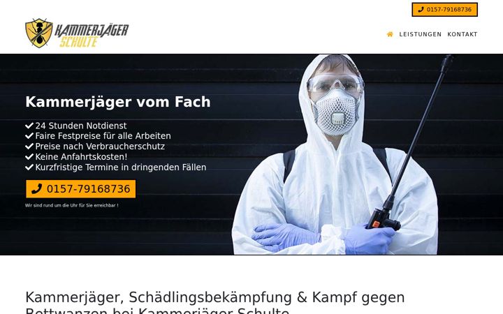 Screenshot of kammerjaeger-schulte.de
