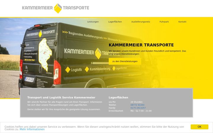 Screenshot of kammermeier-transporte.de