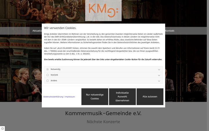 Screenshot of kammermusik-hannover.de