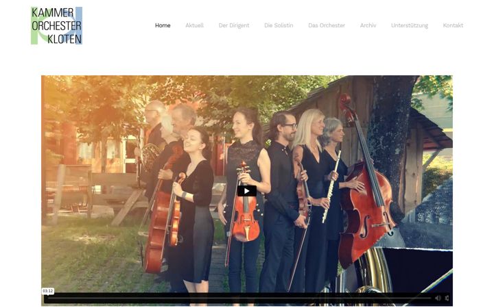 Screenshot of kammerorchesterkloten.ch