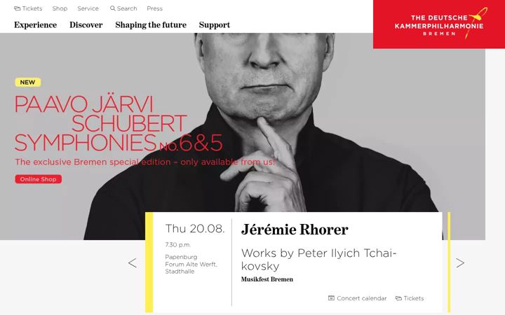 Screenshot of kammerphilharmonie.com