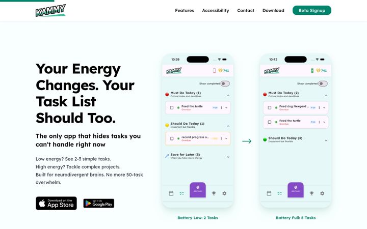 Screenshot of kammytask.com
