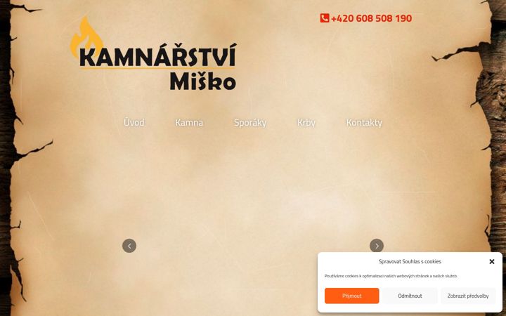 Screenshot of kamnarstvi-misko.cz