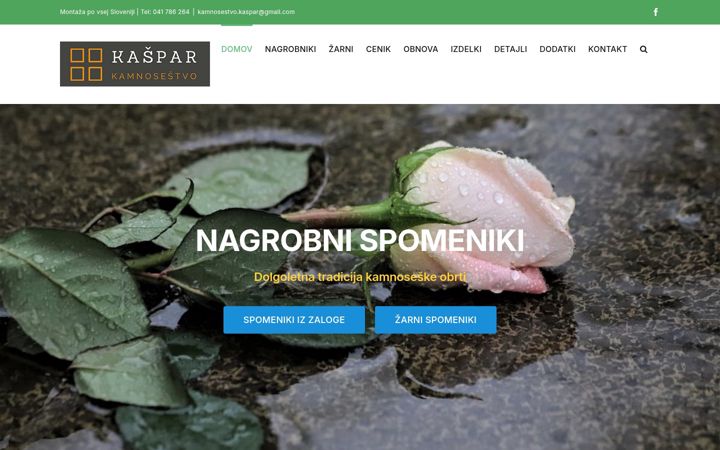 Screenshot von kamnosestvo-kaspar.si