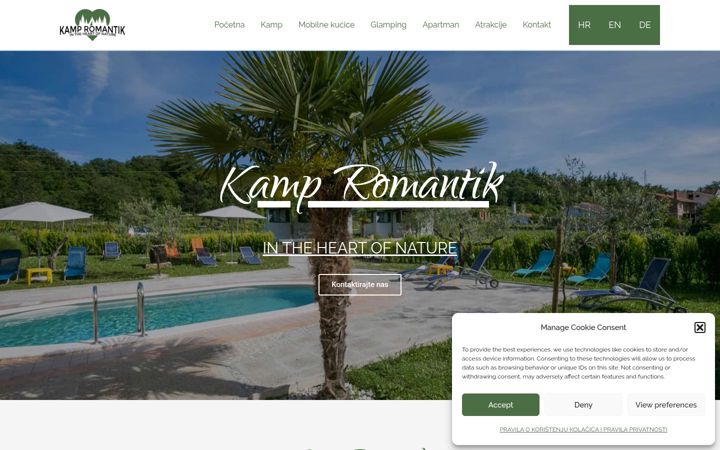 Screenshot of kamp-romantik.com