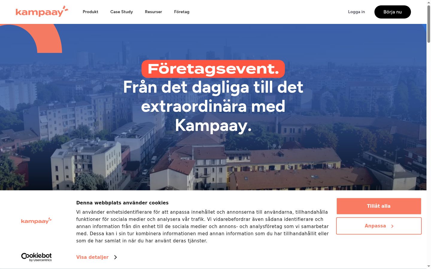 Screenshot del banner di consenso mostrato prima di qualsiasi interazione
