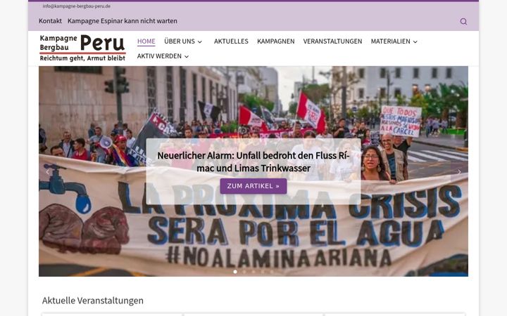 Screenshot of kampagne-bergbau-peru.de