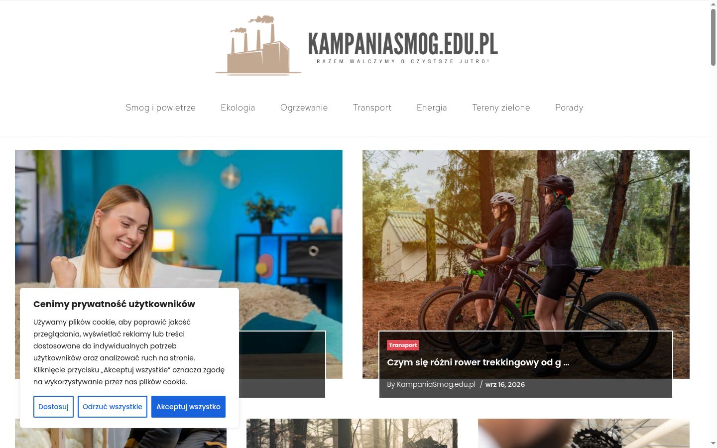 Skjermbilde av samtykkebanneret slik det vises før noen interaksjon