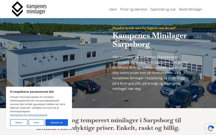 Snímek obrazovky kampenesminilager.no