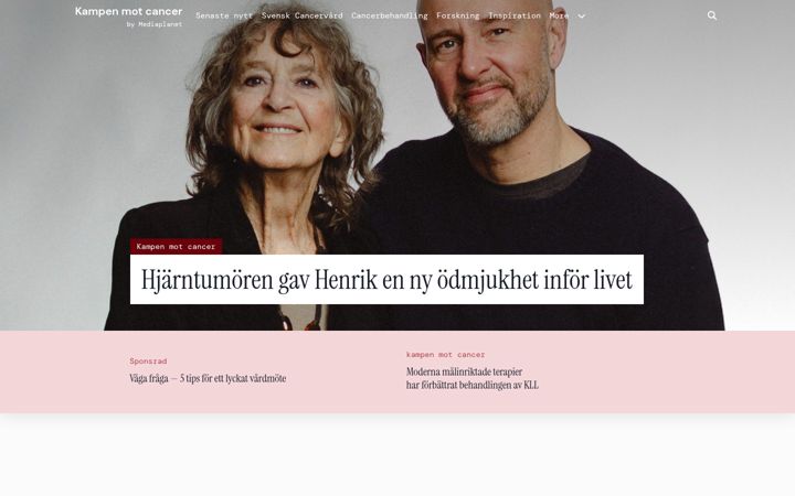 Screenshot of kampenmotcancer.se
