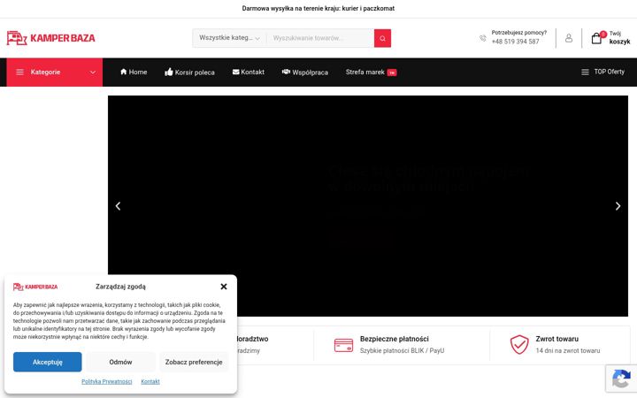 Screenshot of kamperbaza.pl