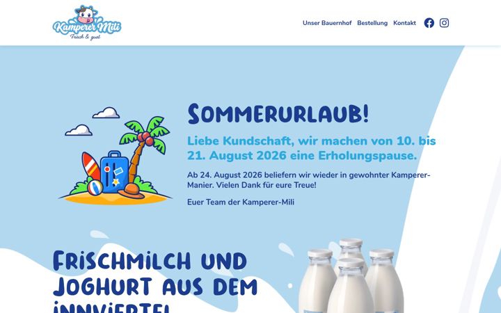 Screenshot of kamperer-mili.at