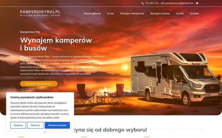 Screenshot of kamperowyraj.pl