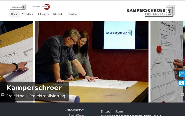 Screenshot of kamperschroer-projektbau.de