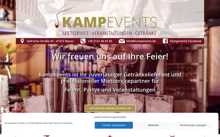 Screenshot of kampevents.de