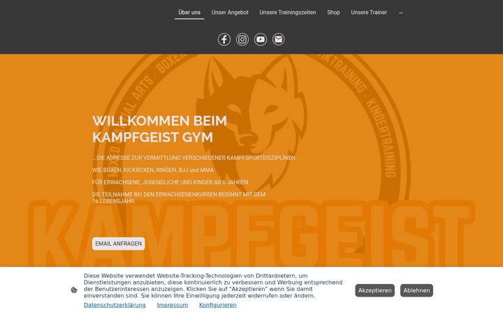 Screenshot of kampfgeistgym.de