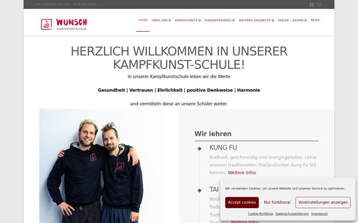 Screenshot of kampfkunst-wunsch.de