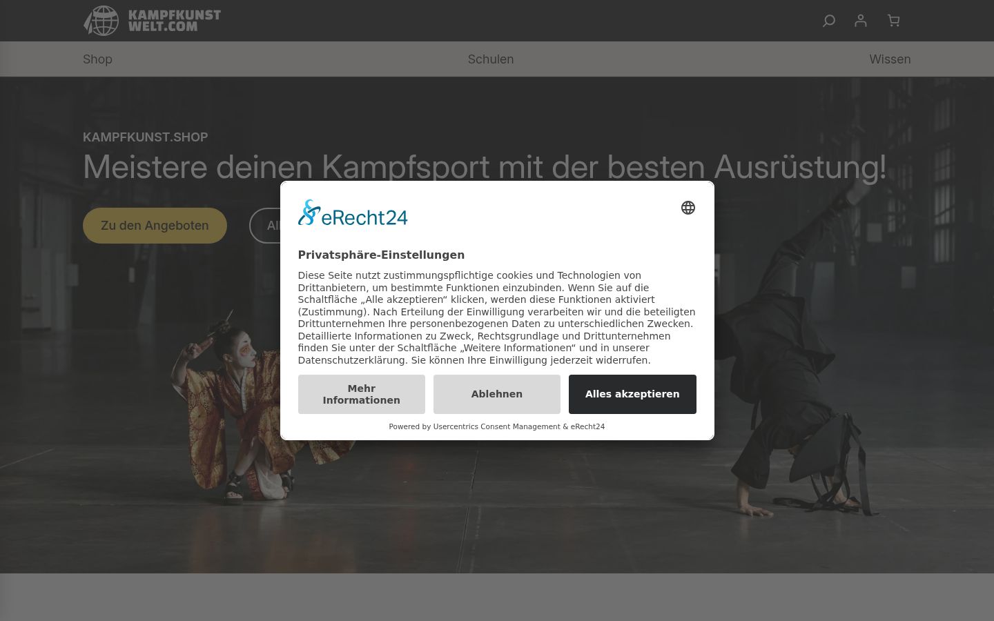 Snímek obrazovky baneru souhlasu zobrazeného před jakoukoli interakcí