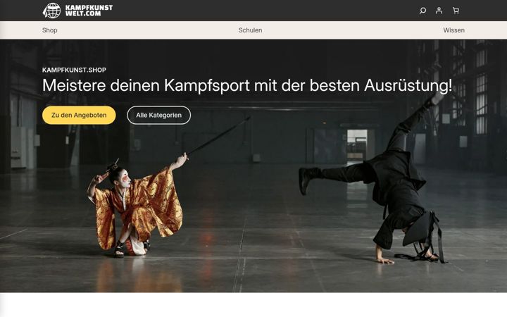 Screenshot of kampfkunstwelt.com